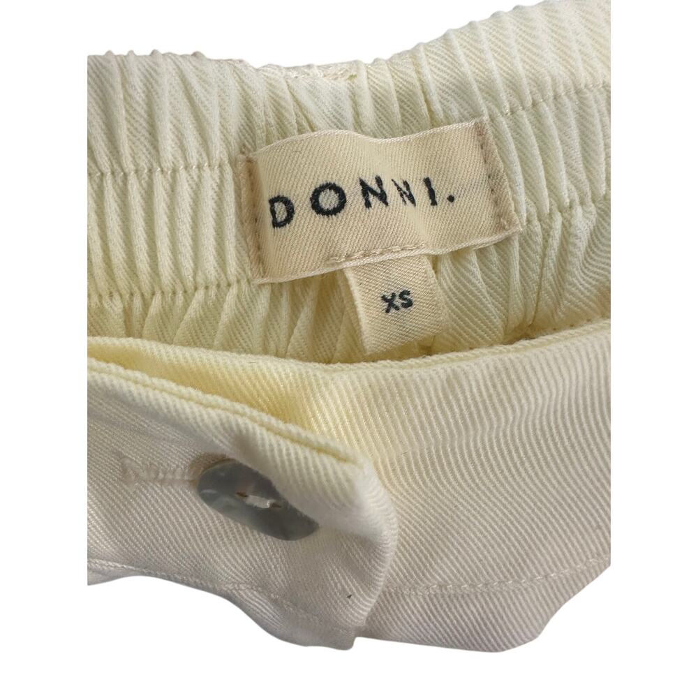 Donni Button Front Cropped Vest Pleated Trouser Pants Creme Women's Size M/XS - Picture 10 of 11
